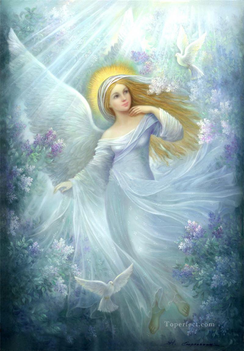 Liliac angel Fantasy Oil Paintings